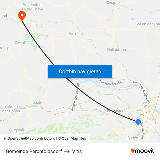Gemeinde Perchtoldsdorf to Vitis map