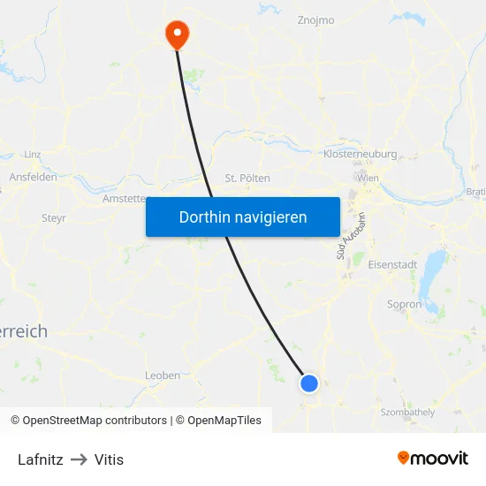 Lafnitz to Vitis map