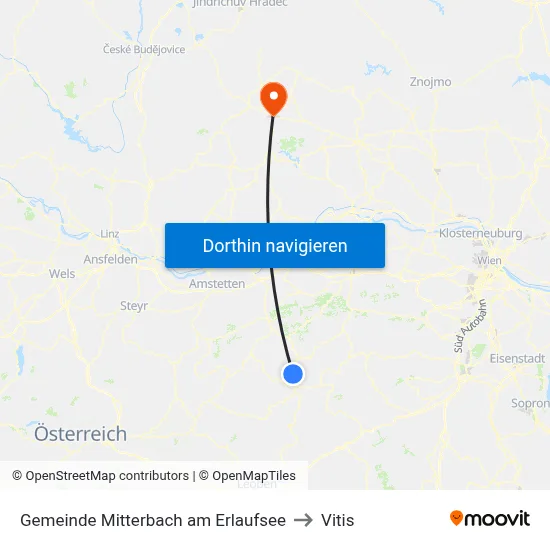Gemeinde Mitterbach am Erlaufsee to Vitis map