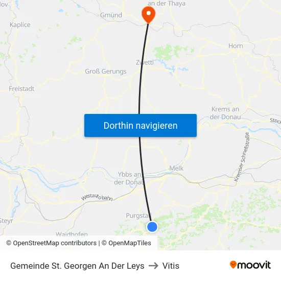 Gemeinde St. Georgen An Der Leys to Vitis map