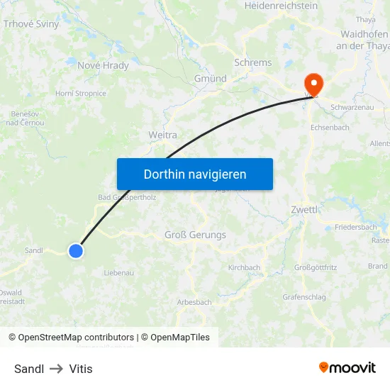 Sandl to Vitis map