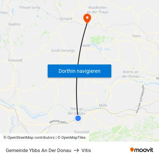 Gemeinde Ybbs An Der Donau to Vitis map