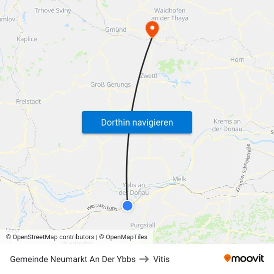 Gemeinde Neumarkt An Der Ybbs to Vitis map