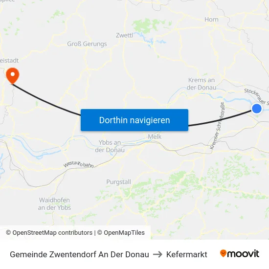 Gemeinde Zwentendorf An Der Donau to Kefermarkt map