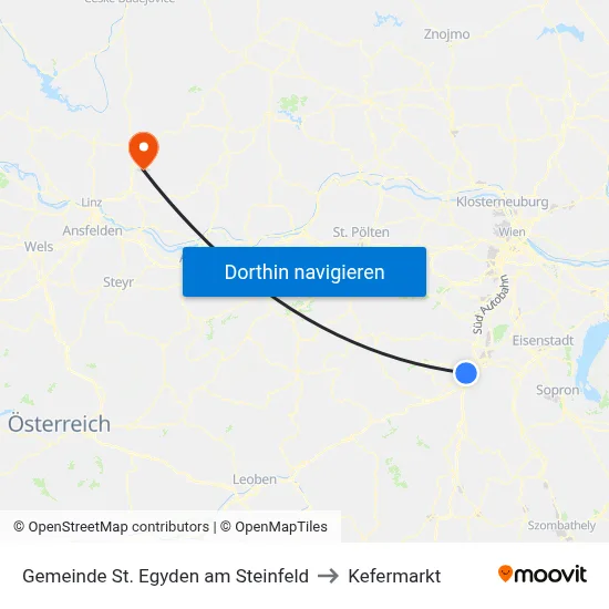Gemeinde St. Egyden am Steinfeld to Kefermarkt map