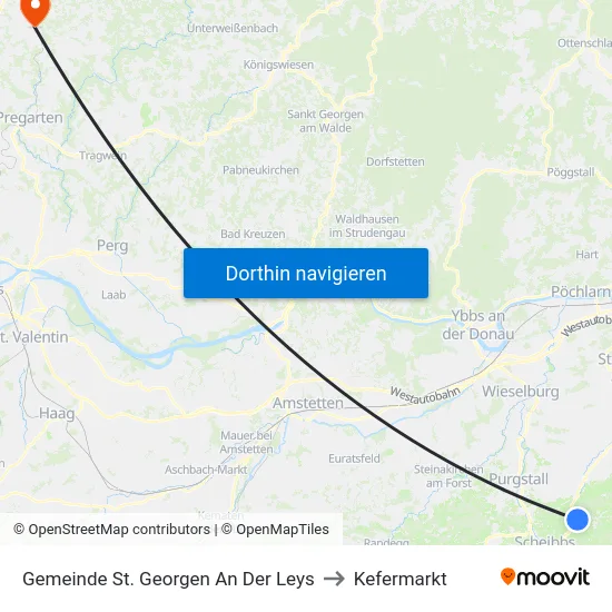 Gemeinde St. Georgen An Der Leys to Kefermarkt map