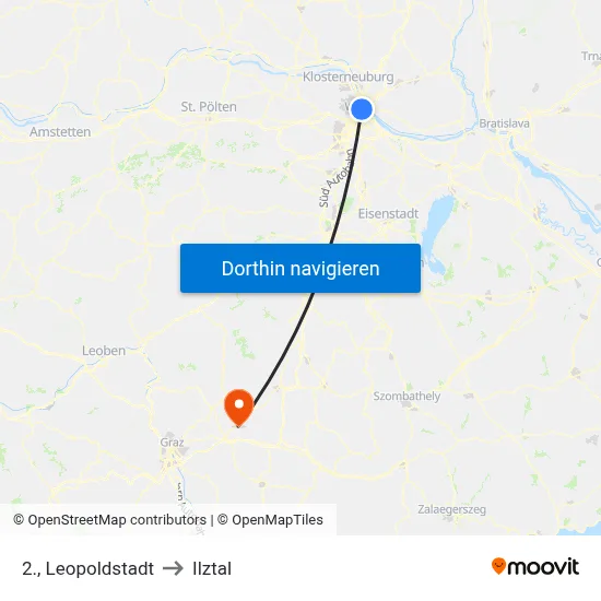 2., Leopoldstadt to Ilztal map