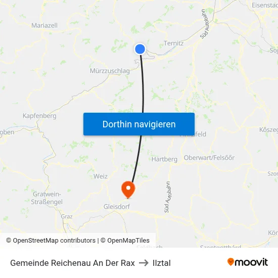 Gemeinde Reichenau An Der Rax to Ilztal map
