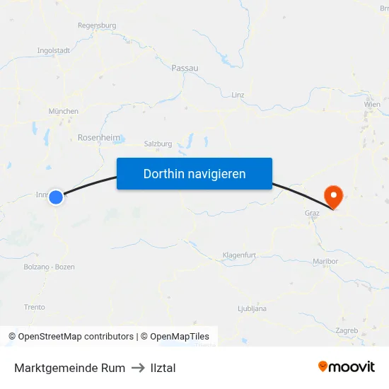 Marktgemeinde Rum to Ilztal map