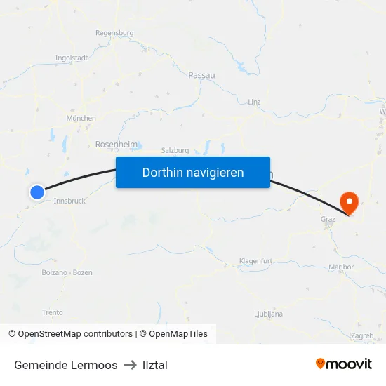 Gemeinde Lermoos to Ilztal map
