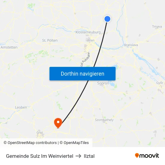 Gemeinde Sulz Im Weinviertel to Ilztal map
