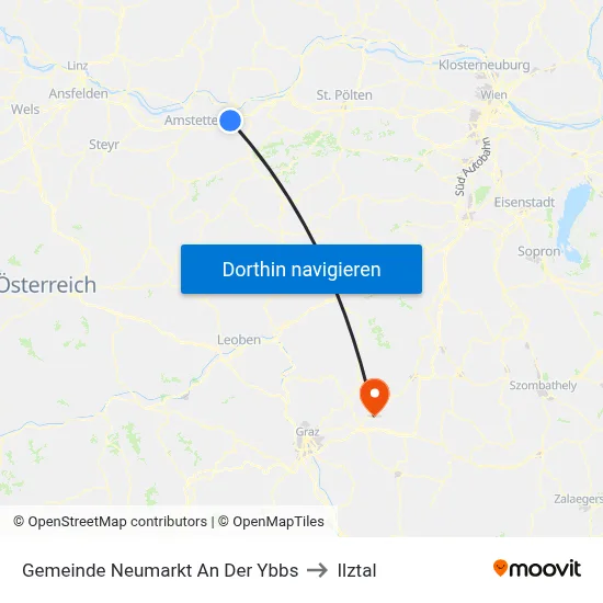 Gemeinde Neumarkt An Der Ybbs to Ilztal map