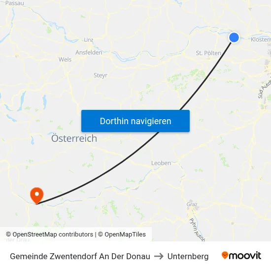 Gemeinde Zwentendorf An Der Donau to Unternberg map