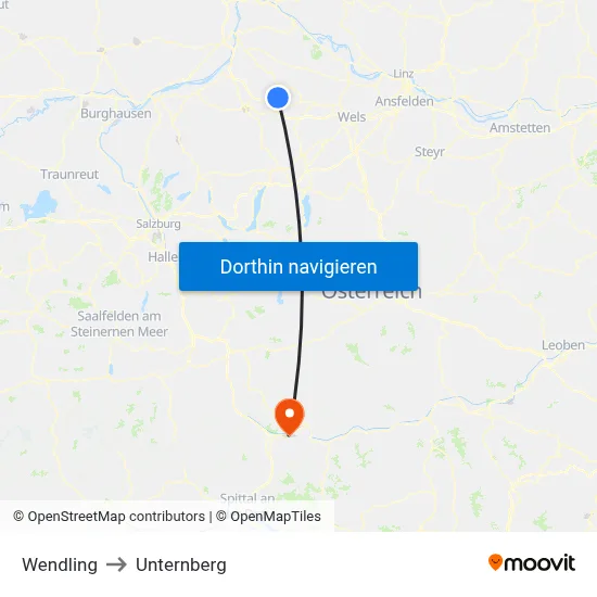 Wendling to Unternberg map