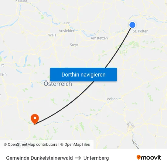 Gemeinde Dunkelsteinerwald to Unternberg map
