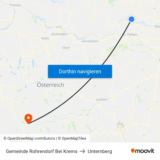 Gemeinde Rohrendorf Bei Krems to Unternberg map