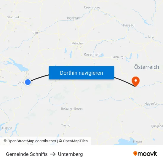 Gemeinde Schnifis to Unternberg map