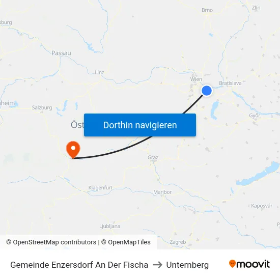 Gemeinde Enzersdorf An Der Fischa to Unternberg map