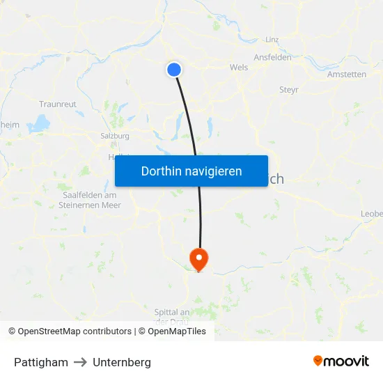 Pattigham to Unternberg map