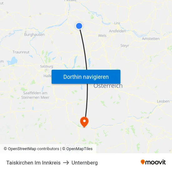 Taiskirchen Im Innkreis to Unternberg map