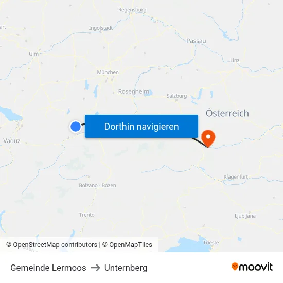 Gemeinde Lermoos to Unternberg map