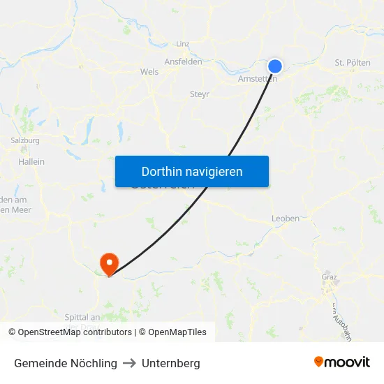 Gemeinde Nöchling to Unternberg map