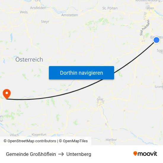 Gemeinde Großhöflein to Unternberg map