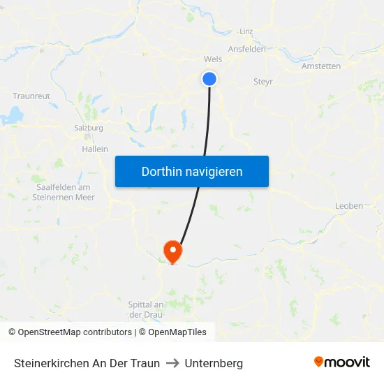 Steinerkirchen An Der Traun to Unternberg map