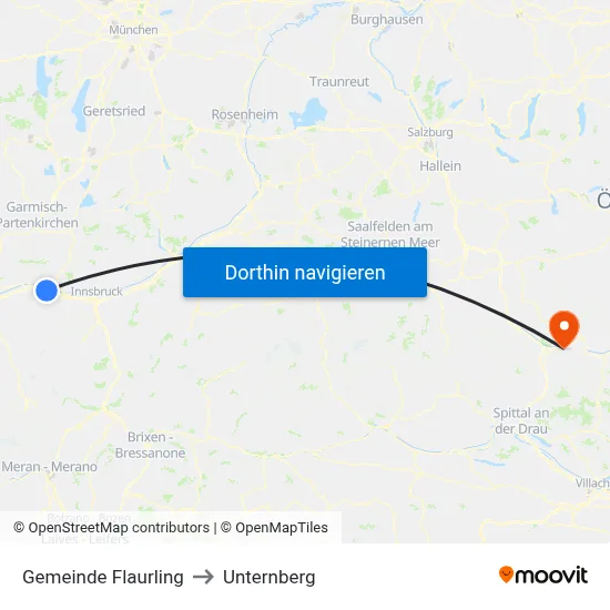 Gemeinde Flaurling to Unternberg map
