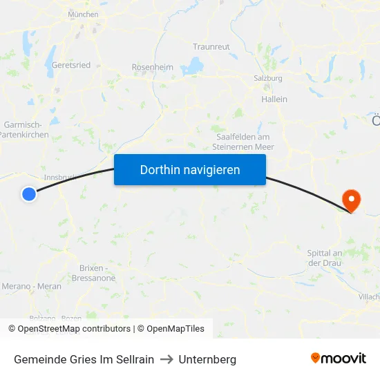 Gemeinde Gries Im Sellrain to Unternberg map