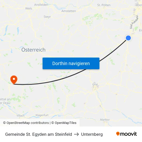 Gemeinde St. Egyden am Steinfeld to Unternberg map