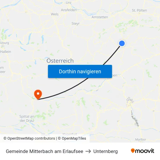 Gemeinde Mitterbach am Erlaufsee to Unternberg map