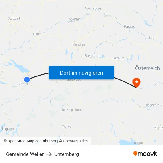 Gemeinde Weiler to Unternberg map