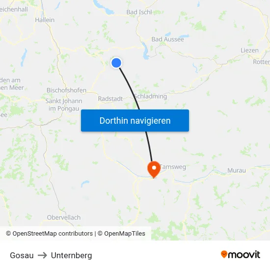 Gosau to Unternberg map