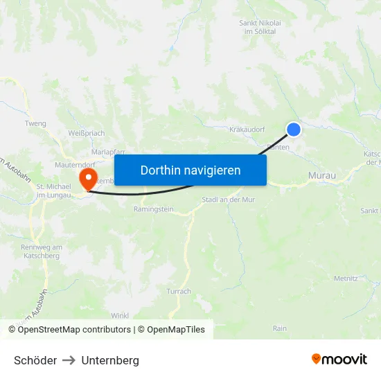 Schöder to Unternberg map