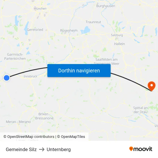 Gemeinde Silz to Unternberg map
