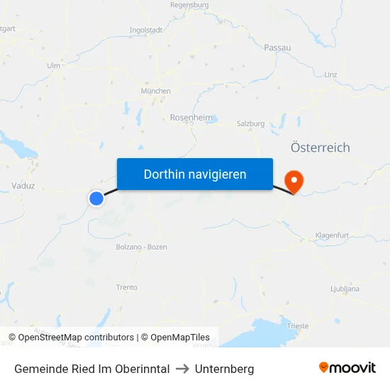 Gemeinde Ried Im Oberinntal to Unternberg map
