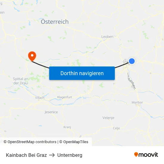 Kainbach Bei Graz to Unternberg map