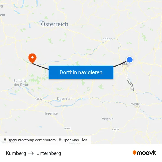 Kumberg to Unternberg map