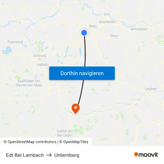 Edt Bei Lambach to Unternberg map