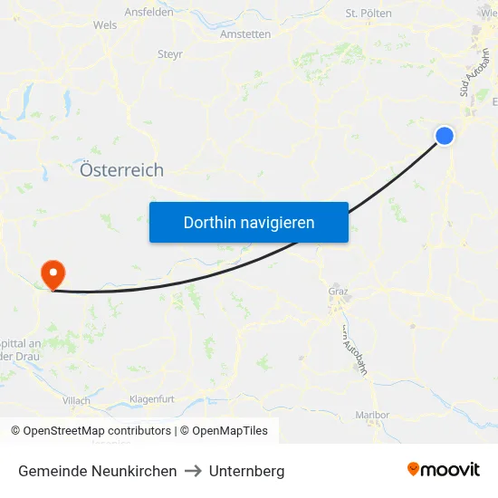 Gemeinde Neunkirchen to Unternberg map