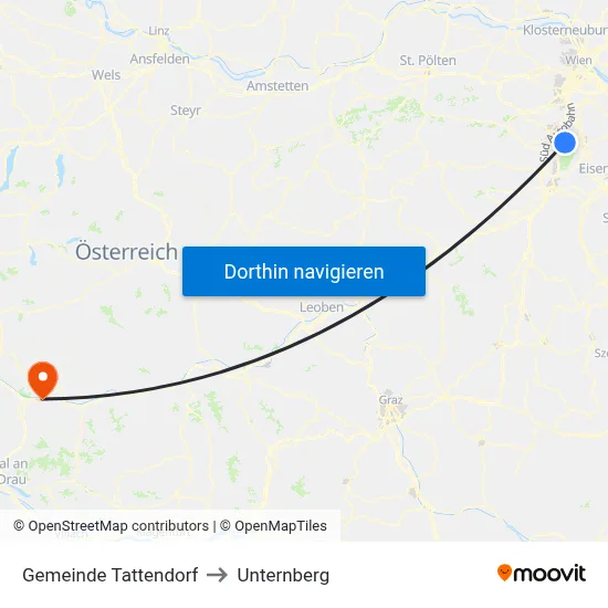 Gemeinde Tattendorf to Unternberg map