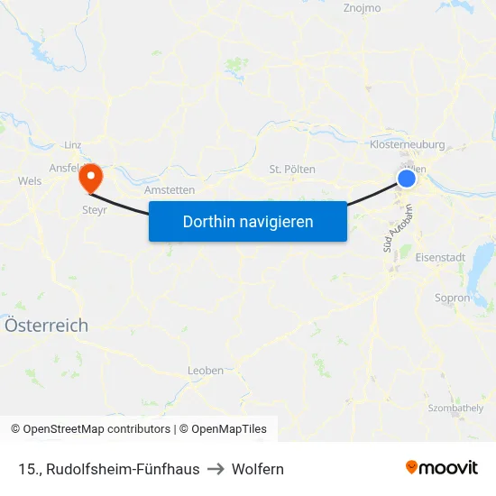 15., Rudolfsheim-Fünfhaus to Wolfern map