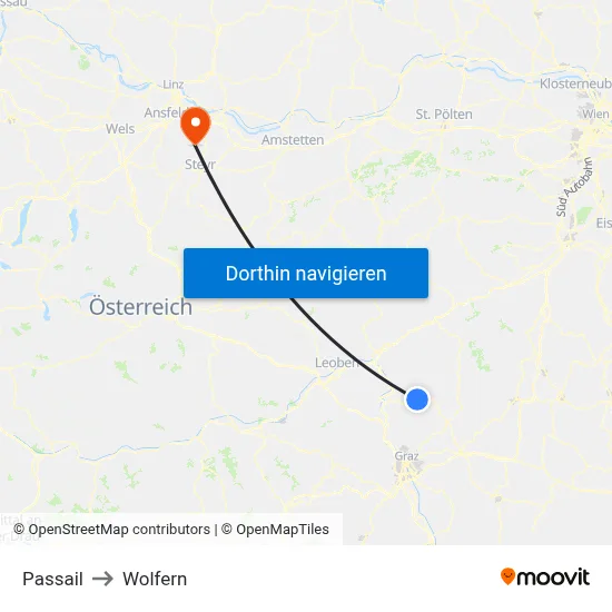 Passail to Wolfern map