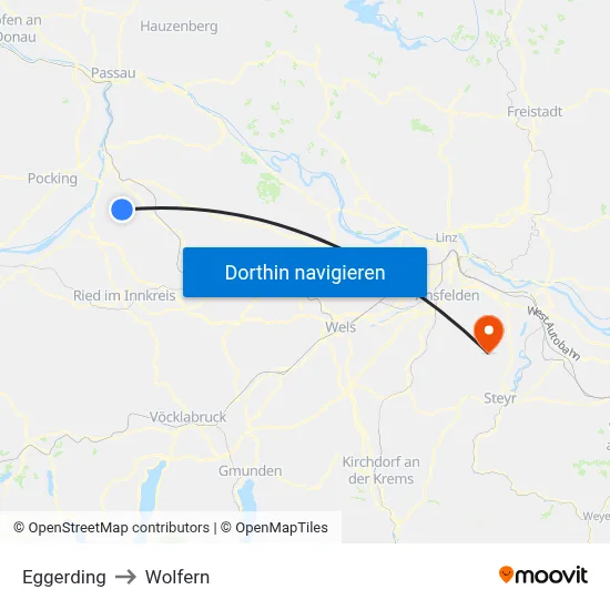 Eggerding to Wolfern map