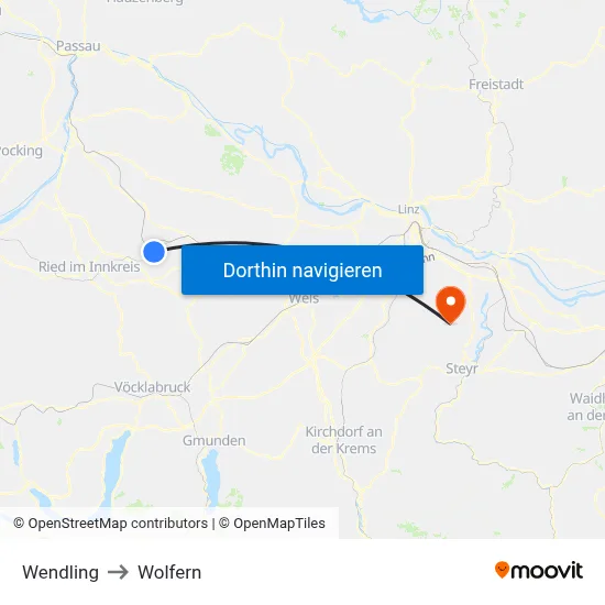 Wendling to Wolfern map