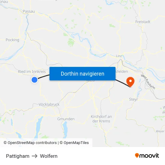 Pattigham to Wolfern map