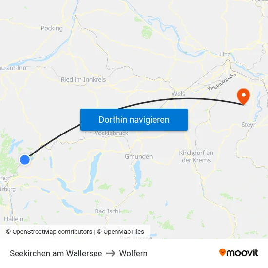 Seekirchen am Wallersee to Wolfern map