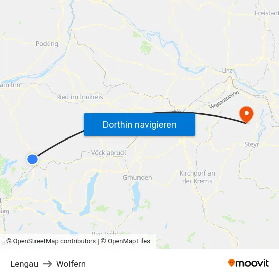 Lengau to Wolfern map