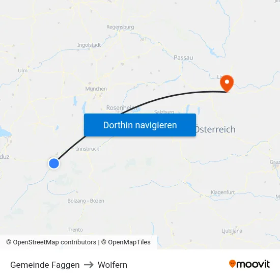 Gemeinde Faggen to Wolfern map